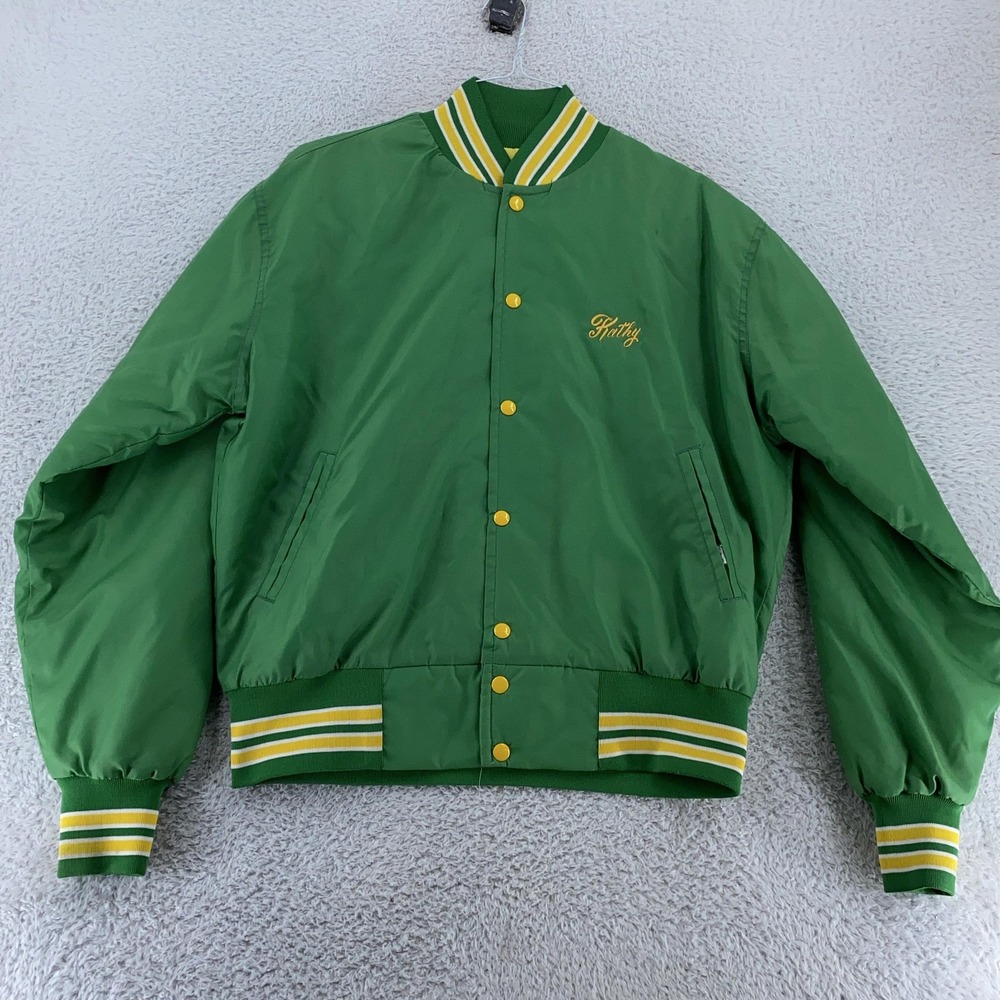 Vtg Sullivan's Tavern Carneys Point‎ New Jersey Satin Bomber Jacket L Kathy 80s - Picture 3 of 8